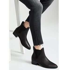 🪅 SOLUDOS 'Marfa' leather women ankle boots almond toe fall  size 7.5 US